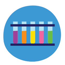 An icon that depicts test tubes filled with acids or bases for our pH Phactor class.