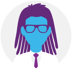Avatar of a male with long hair and glasses